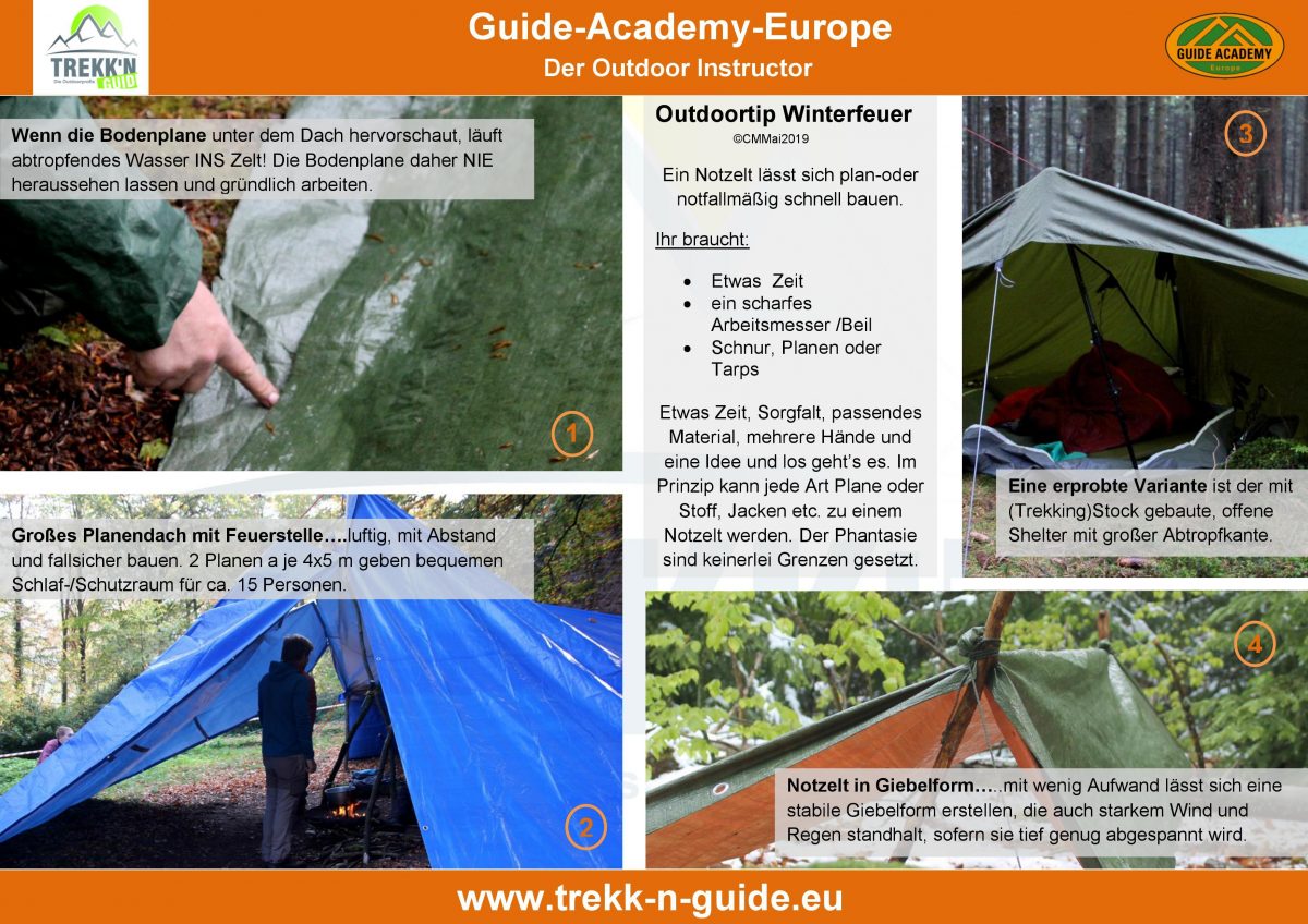 Outdoortip Mai 2019 „Notzelt bauen“ - Guide Academy Europe