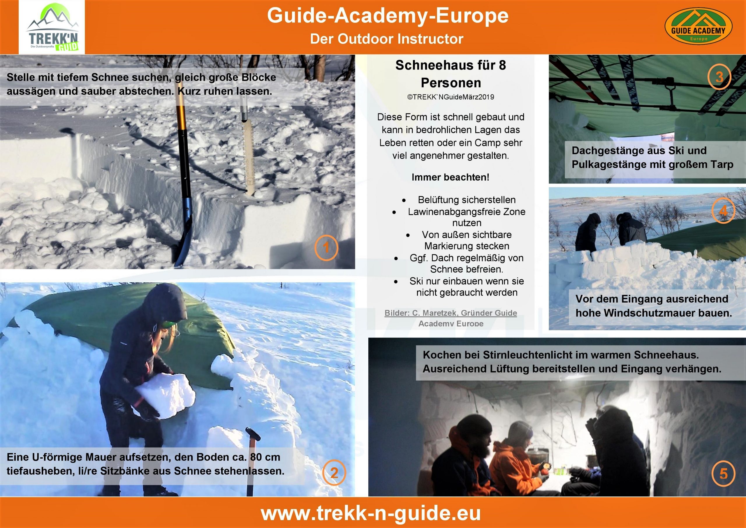 Outdoortip März 2019 „Schneehaus für 8 Personen“ - Guide Academy Europe