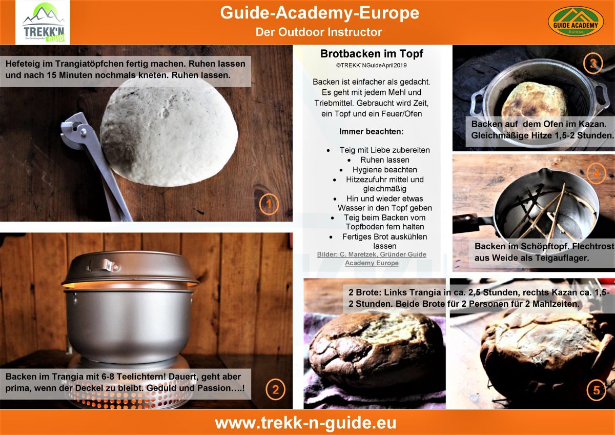 Outdoortip April 2019 „Backen im Topf“ - Guide Academy Europe